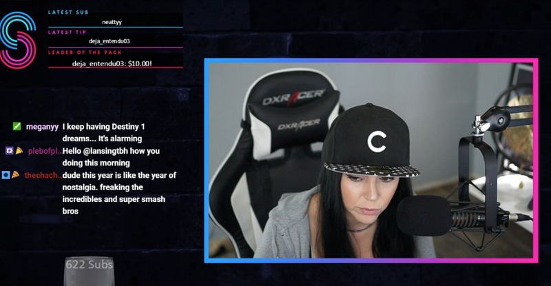 Streamer She Shaps streaming in Twitch’s IRL section.